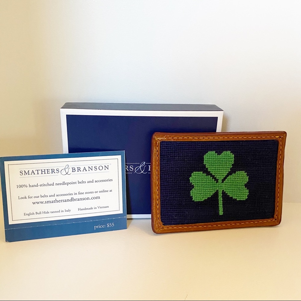 ☘️ Smathers & Branson Needlepoint Card Wallet